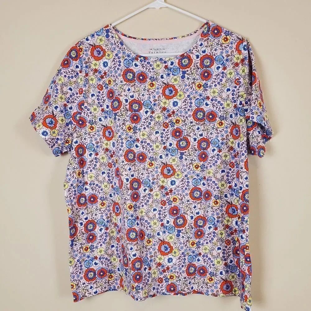 The Talbots Tee Floral Shirt Size 2X